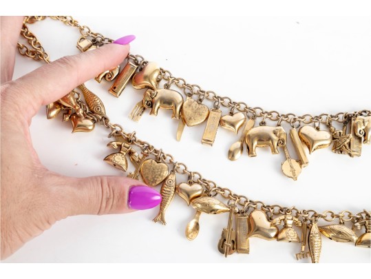 Vintage Gold-Tone Charm Bracelet