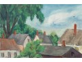 Signed Oil On Canvas, Village Landscape