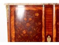 Early 20th Century Louis XV Marble-Top Marquetry Cabinet