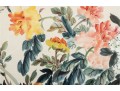 Framed Chinese Watercolor Painting Of Peonies And Birds