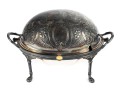 Victorian Silverplate Roll-Top Serving Chafing Dish