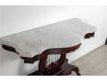 Victorian Marble-Top Lyre-Base Console Table