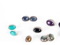 Collection Of Sterling Silver Stone Earrings (Lot Of 7 Pairs)