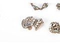 Hollycraft Pastel Rhinestone Jewelry Collection (6 Pieces, 1950s)