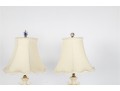Pair Of Cordinating Vase-Form Lamps On Acrylic Bases