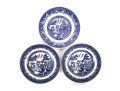 Set Of Three Johnson Bros “Blue Willow” Ironstone Dinner Plates