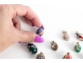 Collection Of Fabergé-Style Enamel Egg Pendants (9 Pieces)