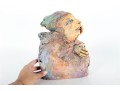 Signed Hand-Sculpted Figural Pottery Sculpture — Signed