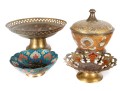 Group Of Vintage Indian Brass And Enameled Decorative Bowls