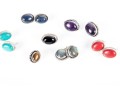 Collection Of Sterling Silver Stone Earrings (Lot Of 7 Pairs)