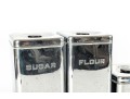 Set Of Four Lincoln Beautyware Chrome Canisters