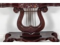 Victorian Marble-Top Lyre-Base Console Table