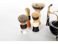Collection Of Fur Shaving Brushes W/ Marble Shaving Set