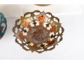 Group Of Vintage Indian Brass And Enameled Decorative Bowls