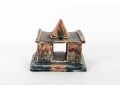 Handcrafted Studio Pottery Glazed Clay House Sculpture