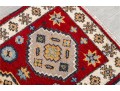 Hand-Knotted Wool Kazak Red/Ivory Rug (4'1