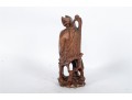 Antique Chinese Carved Hardwood Scholar Figure