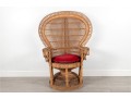 1970's Vintage Wicker Peacock Chair