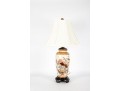 Asian-Inspired Floral Ceramic Table Lamp