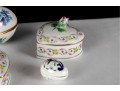 Collection Of English Porcelain Trinket Boxes And Eggs