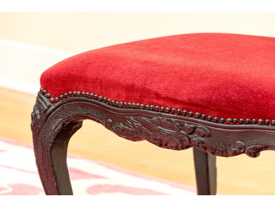 Pair Of Louis XV Style Custom Upholstered Stools