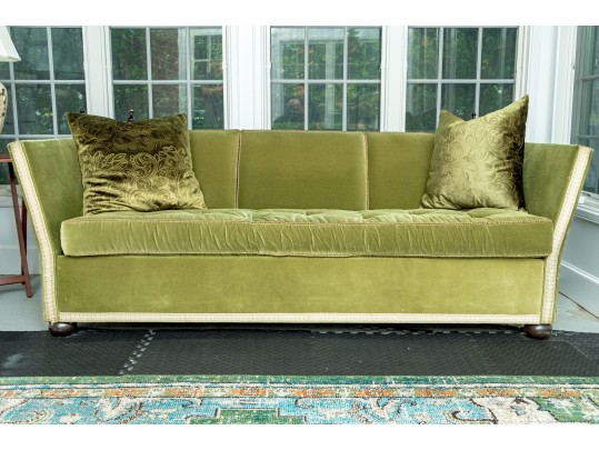 Lavish Vintage Custom Velvet Upholstered Sleeper Sofa