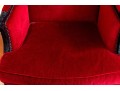 Pair Of Maarten Baas For Gramercy Park Hotel Velvet Upholstered Wingback Chairs With Single Ottoman