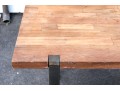 Industrial Chic Reclaimed Wood Top Dining Table On Steel Legs - For Upcycle