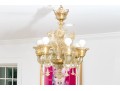 Quality Vintage Murano Or Murano Style Six Light Hand-blown Glass Six Lite Chandelier