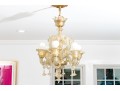 Quality Vintage Murano Or Murano Style Six Light Hand-blown Glass Six Lite Chandelier