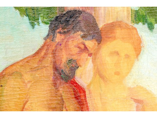 George Davidson (Polish-American, 1889-1965)  Oil On Canvas, Allegorical Familial Scene Study