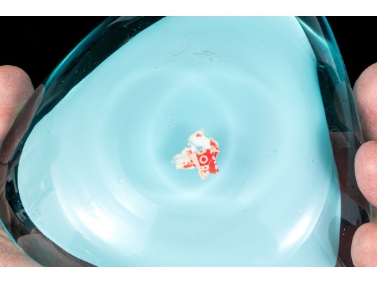 Four Mid-Century Cased Glass Bowls And Ashtrays