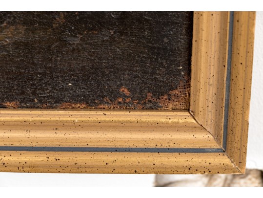 Antique Oil On Canvas, Still Life With Fruit