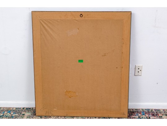 Oil On Board, Portrait Of Seated Man In Landscape