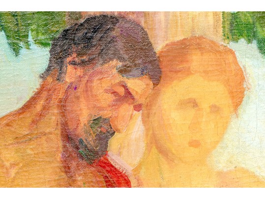 George Davidson (Polish-American, 1889-1965)  Oil On Canvas, Allegorical Familial Scene Study