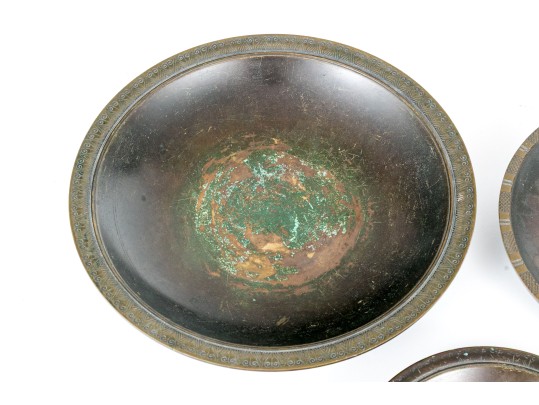 Just Andersen (Danish, 1884-1943) Three Bronze Bowls