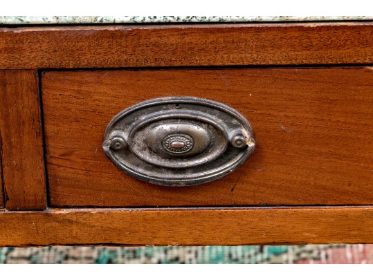 Antique Marble Top Two Drawer Stand
