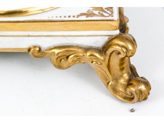 German Porcelain Candlestick Mounted As A Table Lamp