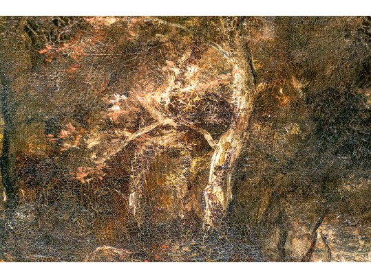 Antique Oil On Canvas, Manzoni In The Manner Of Diaz