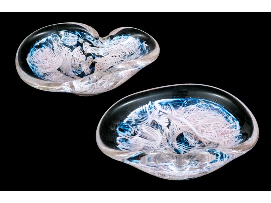 Pair Of Mid-Century Murano Glass Bowls
