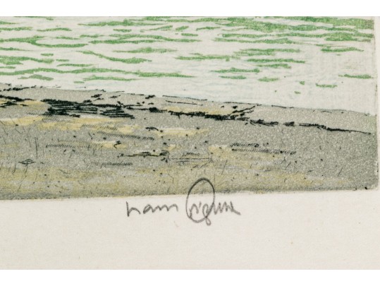 Hans Figura (Austrian, 1898-1978) Folio Of 15 Signed Aquatints And Prints On Silk