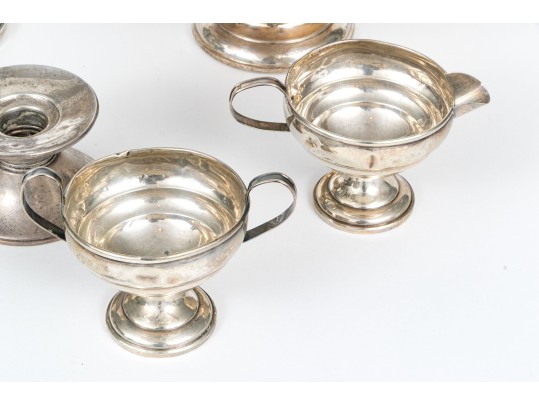 Lot Of Ten Pieces Of Sterling Weighted Silver