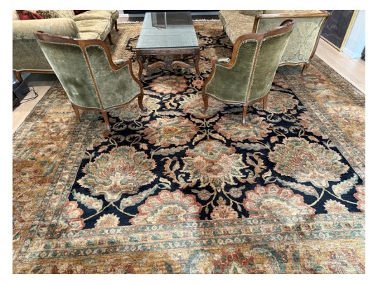 Hand-knotted Wool Palace Size Carpet, 12'-1/2