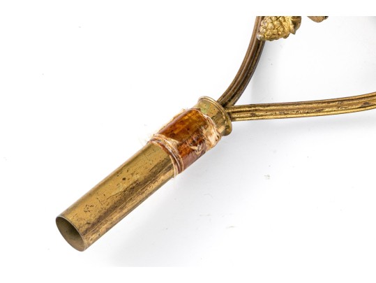 Trio Of Christian Brass And Glass Procession Lanterns