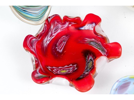 Six Pieces Of Mid-Century Murano Glass