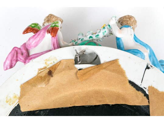 Pair Of German Porcelain Framed Mirrors