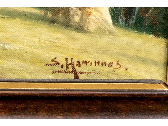 Sverre Hamnnes (Norwegian, A. 1950's) Oil On Canvas, Pastoral Landscape