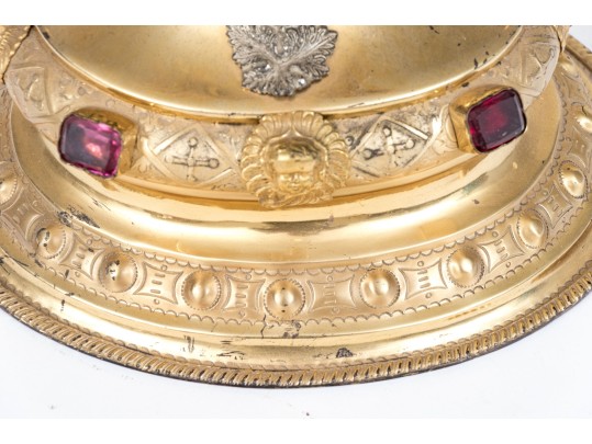 Lavishly Decorated Brass Catholic Monstrance