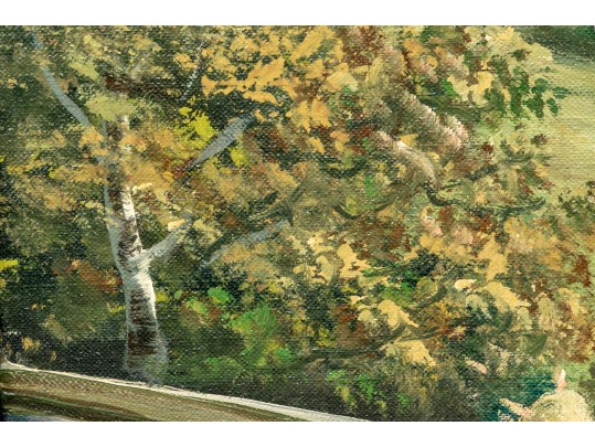 Sverre Hamnnes (Norwegian, A. 1950's) Oil On Canvas, Pastoral Landscape