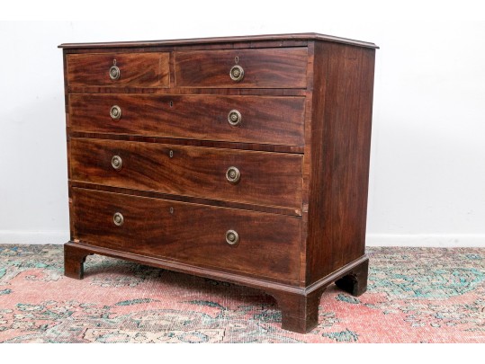 George III Mahogany Chest, Ca. 1820